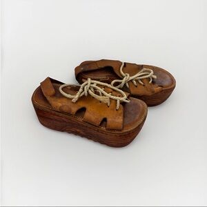 RARE 1970s SkootSkates Wooden Platform Rope Sandals Rollerskates | Vintage